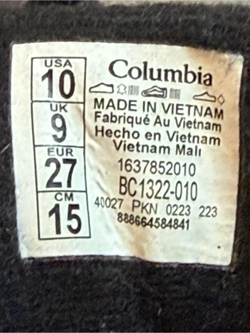 Columbia Youth Unisex Rope Tow III Waterproof, Black/Dark Compass Size 10